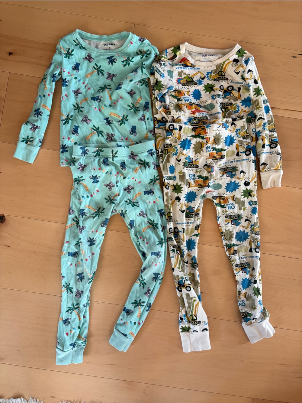Lilo and Stitch and construction pajamas